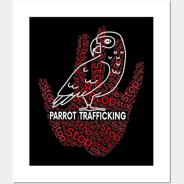 African Grey Timneh Parrot Stop Trafficking Wall Art by Einstein Parrot